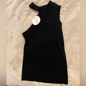 NWT Thanne Asymmetrical Ribbed Tank Top